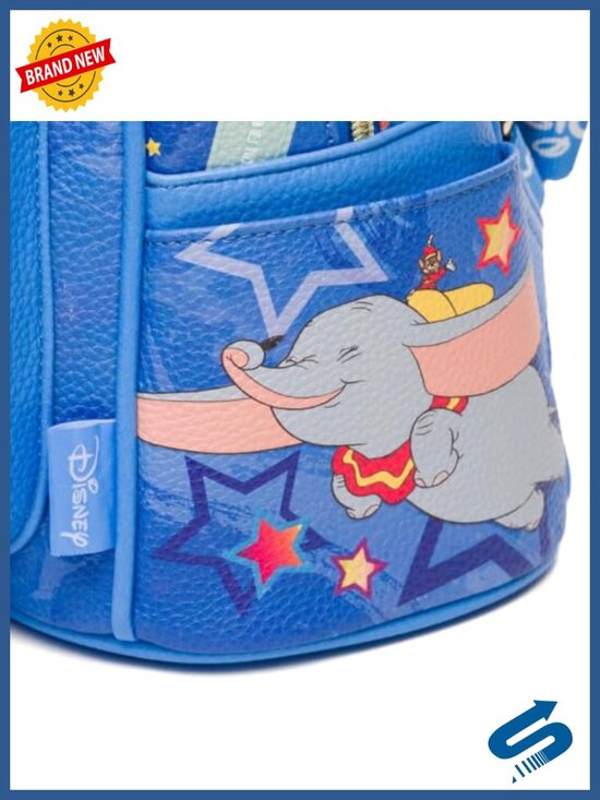 Vegan Leather Mini Backpack - Disney Dumbo & Timothy Mouse Circus Daypack main image 6